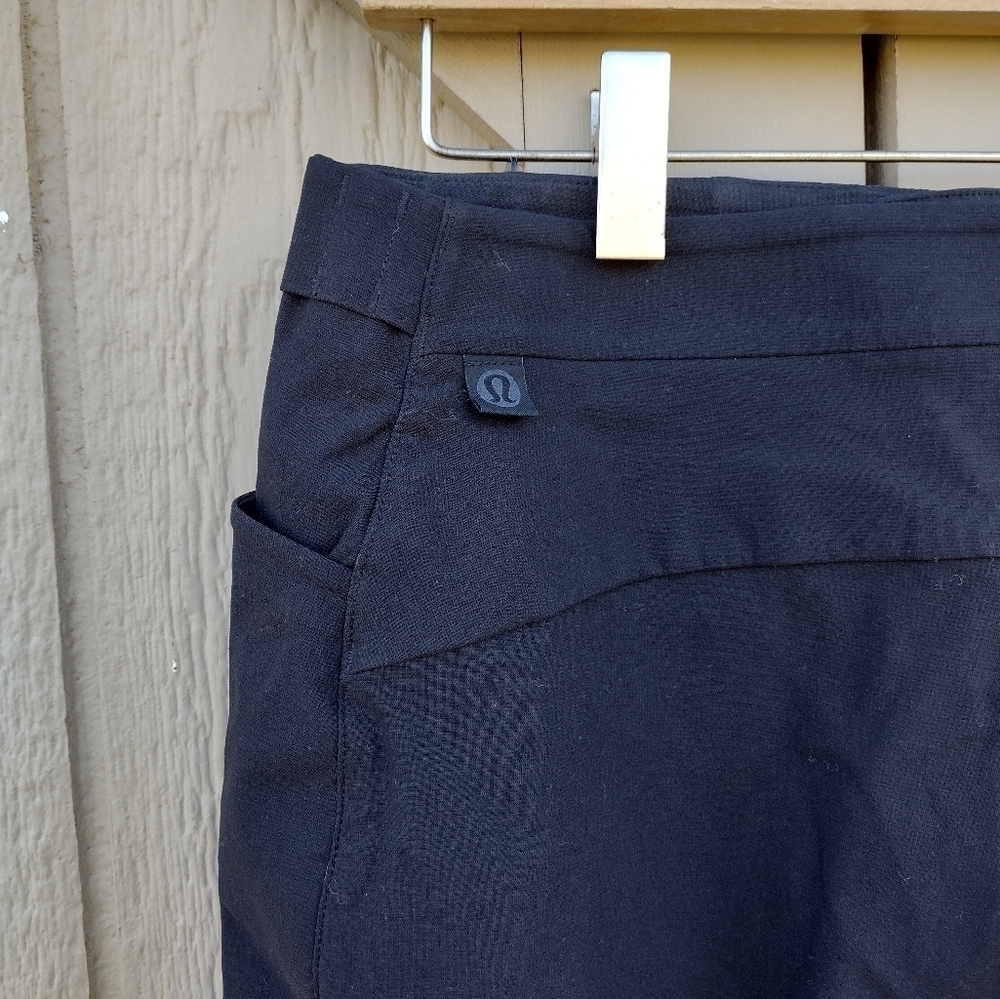 Lululemon Lab Utility Trousers Cargo Pocket Pants Size 6 Black 28" - Picture 6 of 8